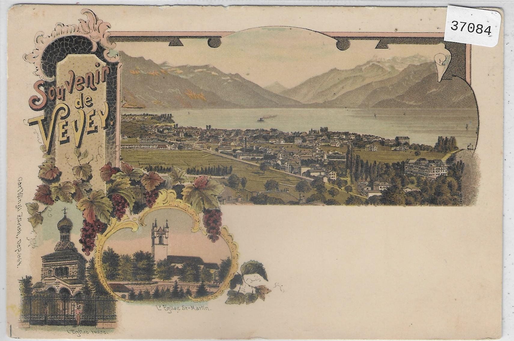 Cartoline postali: Souvenir de Vevey - Litho – Usato da Ettingen venduto da Kartenplanet