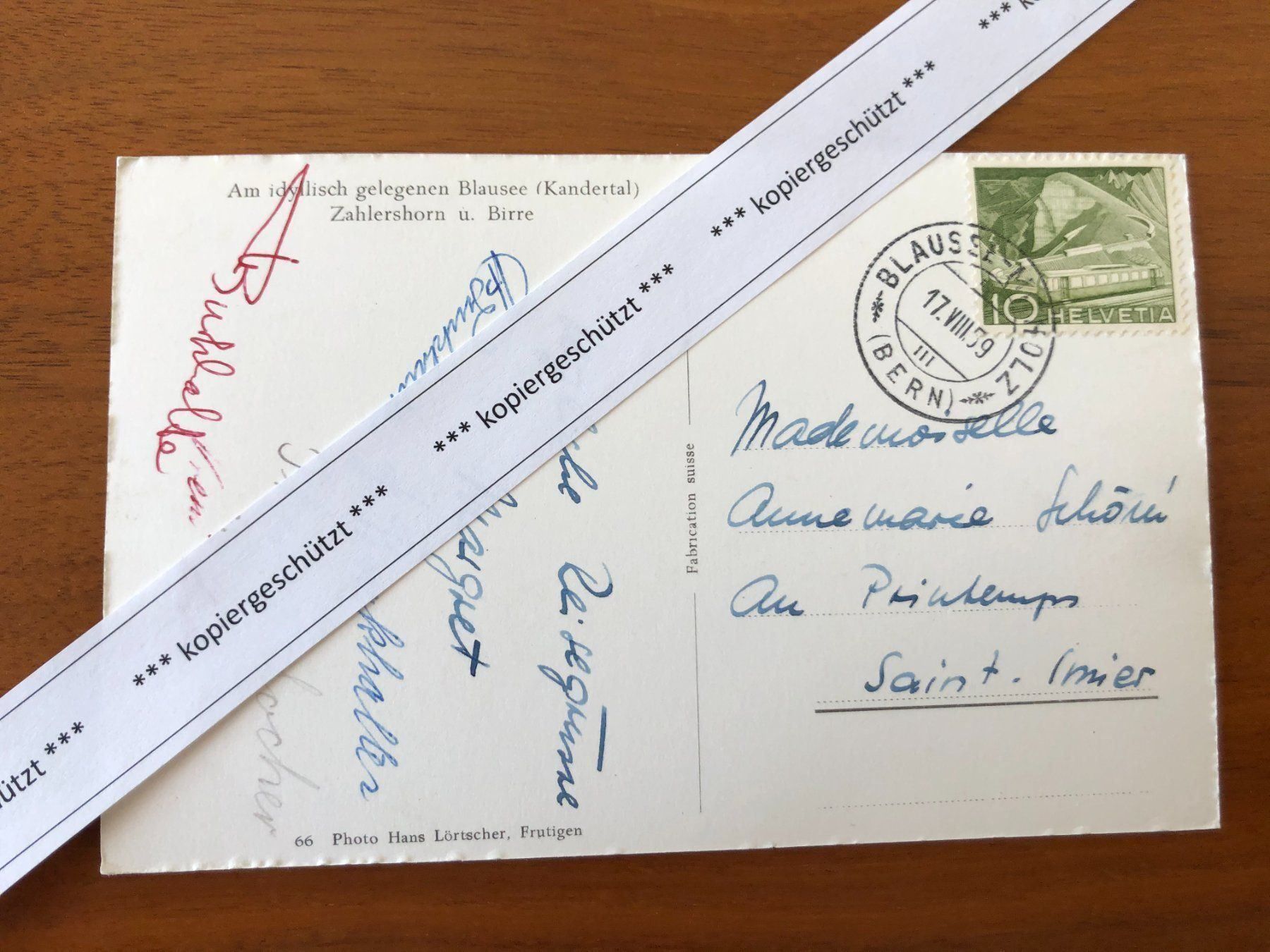 Cartoline postali: Blausee Kandertal AK sehr schön – Usato da Hefenhofen venduto da Bierinder 1