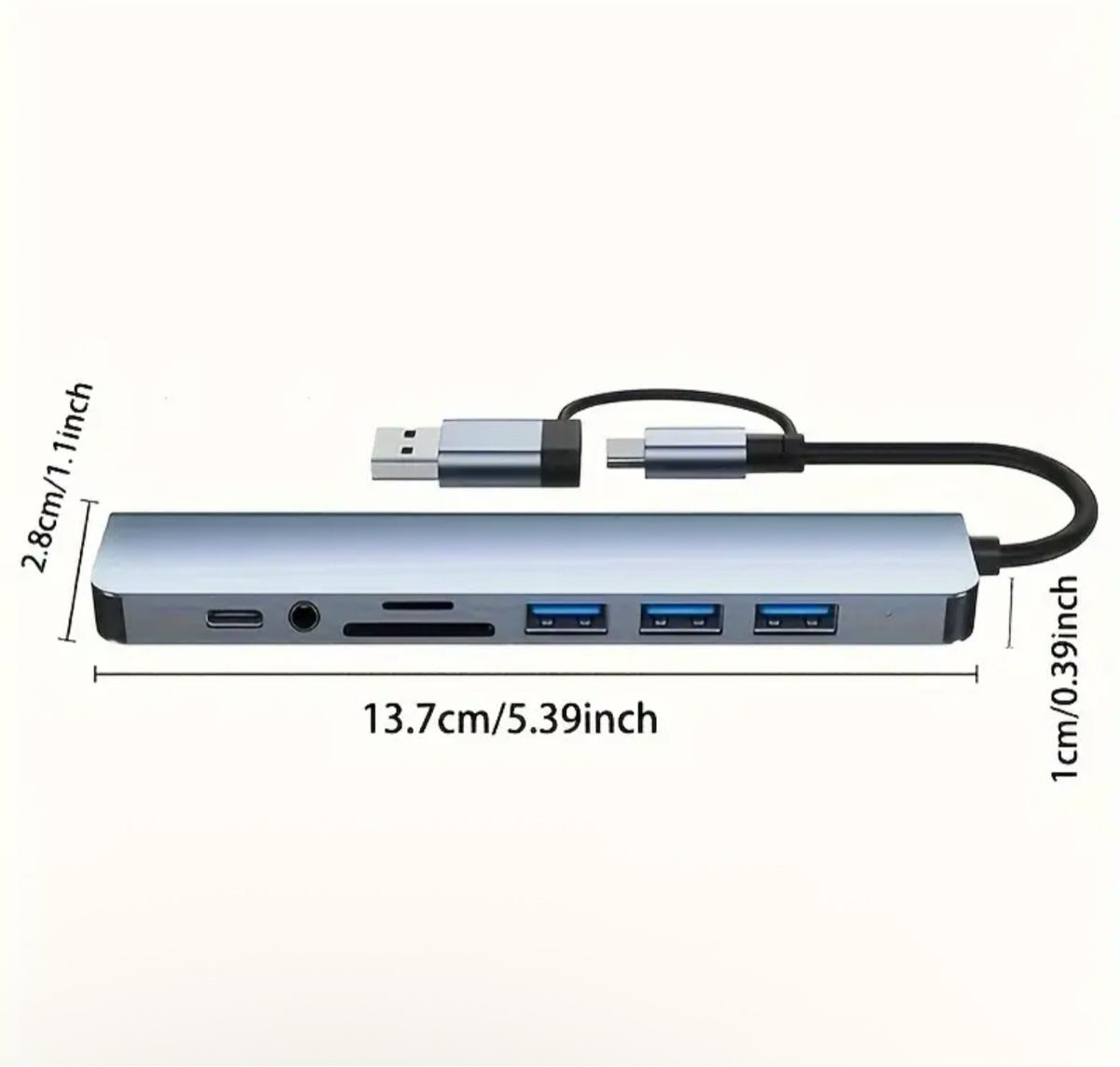 Hub & Switch: Hub Adapter - 8 in 1, Silber, Top! – Nuovo e nell'imballaggio originale da Suhr venduto da SchnapperCH 3