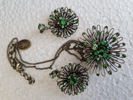 Konplott Schmuckset grün – Halskette und Ohrringe