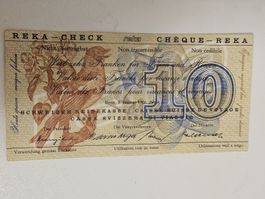 REKA-CHECK 10 Franken 1. Januar 1966 Sammlerstck