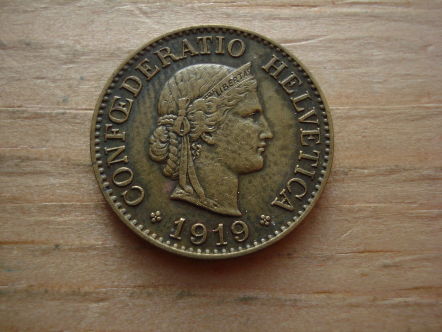 Tutti le monete: (N5) 10 rappen 1919 Messing – Usato da Erlach venduto da Net-Coins