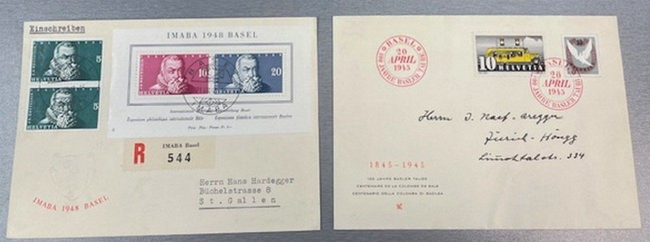 Tutti i francobolli: Lot 6 CH Briefe mit Blocks/Blockausschnitte – Usato da Sirnach venduto da Melisangi 1