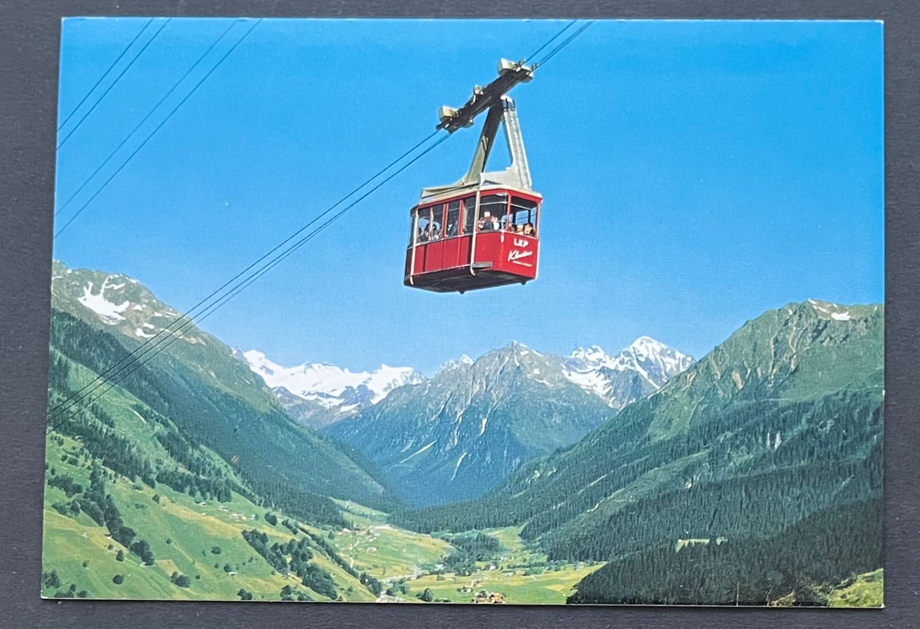 Cartoline postali: Luftseilbahn Klosters-Gotschnagrat mit Silvrettagletscher – Usato da Ostermundigen venduto da DaxKarten-75