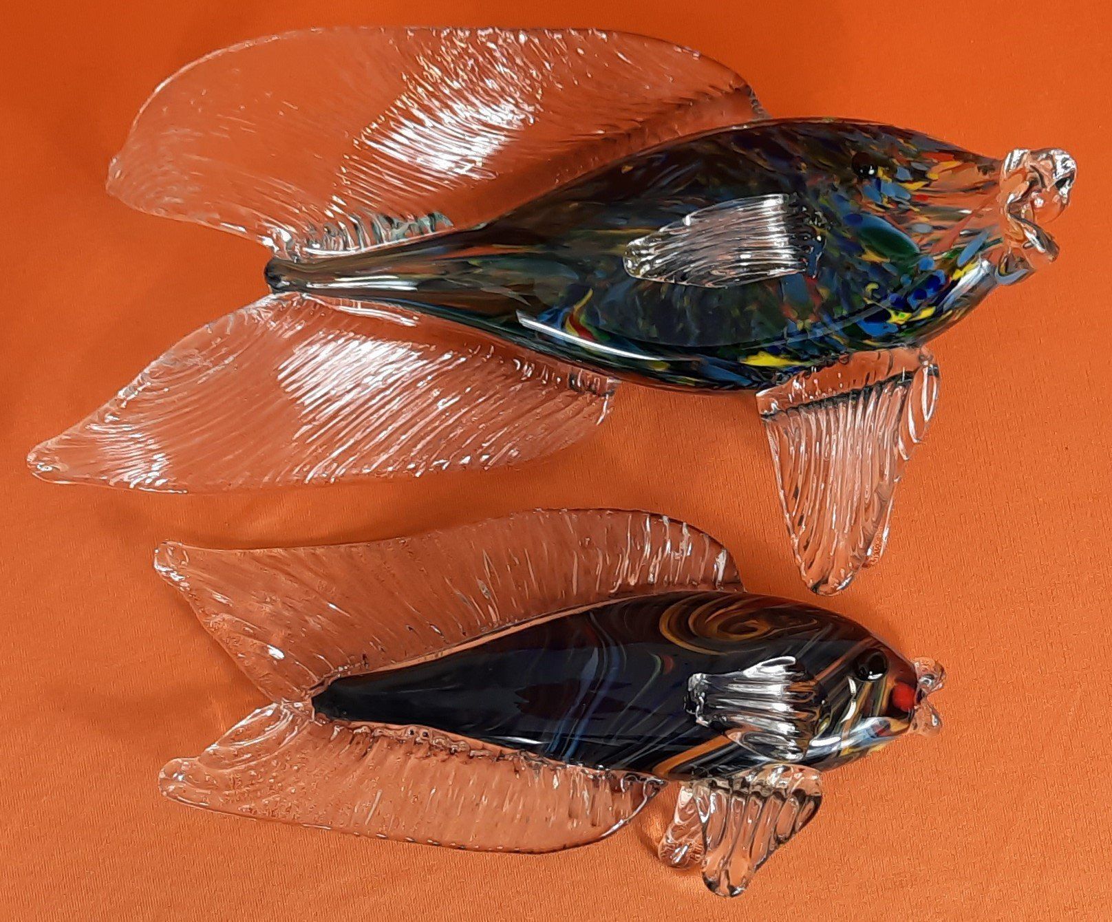 Murano Tutte le decorazioni: MURANO schöne Fisch "Mutter+Baby" Deko – Nuovo (secondo la descrizione) da Seuzach venduto da VT-Collections2 5