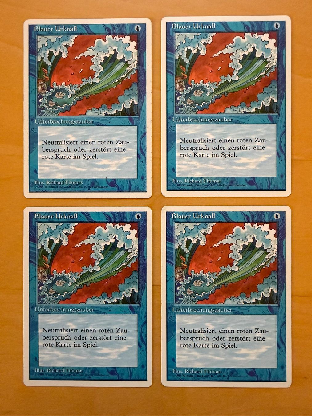 Magic The Gathering Carte collezionabili: 4x Blauer Urknall // Blue Elemental // 4th Edition // Magic – Usato da Binz venduto da Tempelritter