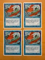 4x Blauer Urknall // Blue Elemental // 4th Edition // Magic