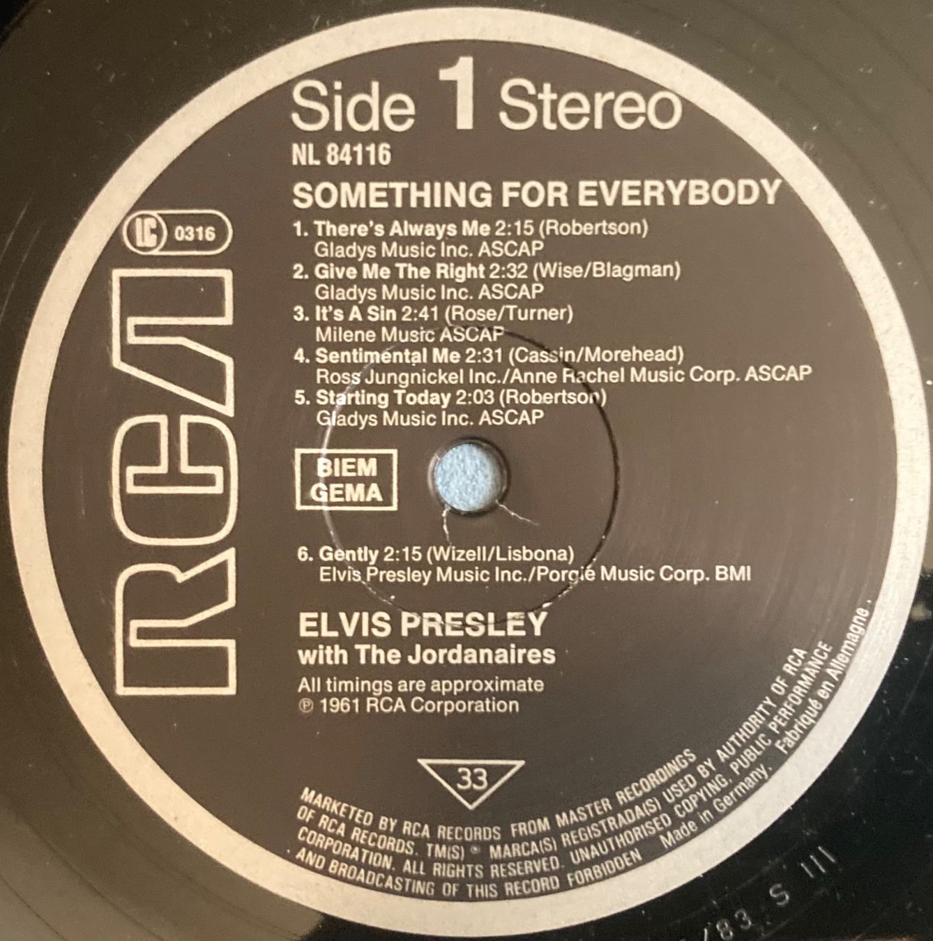 Schallplatten: ELVIS PRESLEY - SOMETHING FOR EVERYBODY – Gebraucht aus Poliez-Pittet von Newtown-Records 2