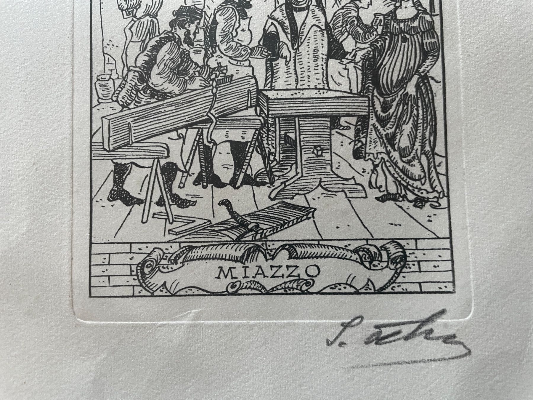 Xilografie: Holzschnitt Bild Kunstdruck Miazzo Italy – Usato da Bern venduto da Chraebu2 2