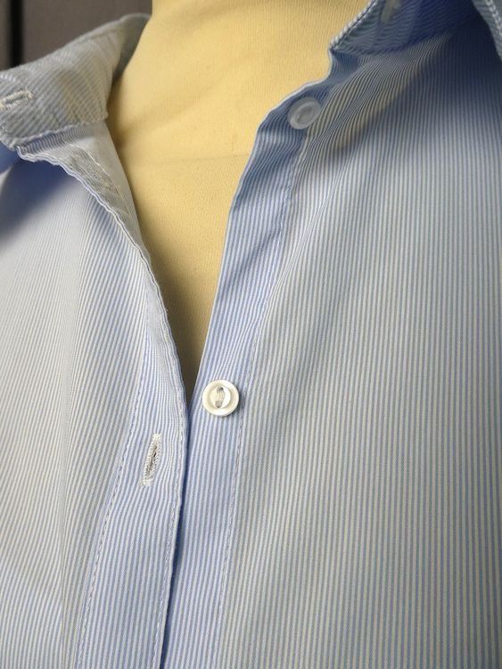 C&A Blusen: Gr. 48 Bluse weiss hellblau gestreift Yessica – Gebraucht aus Sutz von Dalilea 2