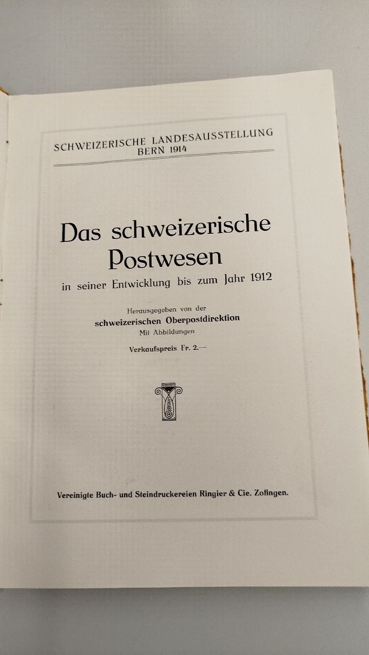 Libri: Antik Das schweiz. Postwesen Bern 1914 Oberpostdirektion – Usato da Glashütten venduto da lightmoon 3