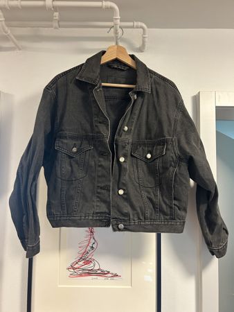 Le Brand Denim Jacket Washed Black Onesize