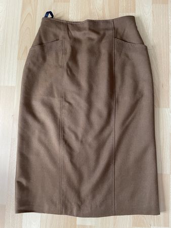 Jupe crayon St Michael en pure laine vierge marron T 42