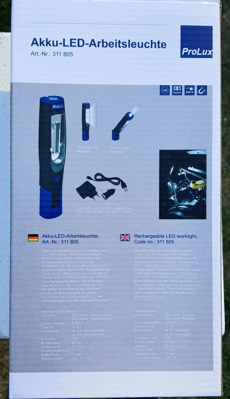 Lampade: Profi Werkstatt Lampe – Nuovo e nell'imballaggio originale da Sempach venduto da Seepferdli40 4