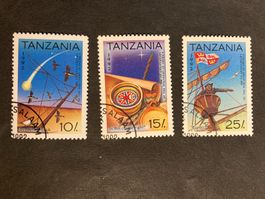 Tansania 1992 Lot Briefmarken mit Schiffen gestempelt