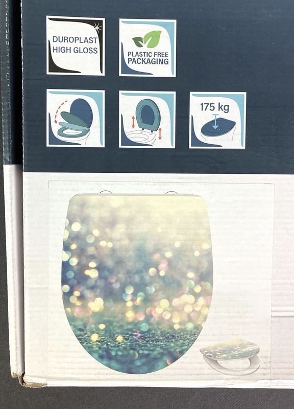 WC: SCHÜTTE | Klobrille | Wassertropfen Muster | Oval – Nuovo e nell'imballaggio originale da Wittenbach venduto da Restwert_St-Gallen 2