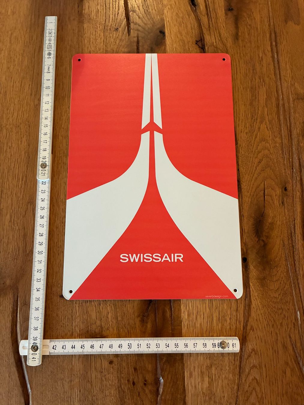 Swissair Insegne: Swissair Retro Schild - neu – Nuovo e nell'imballaggio originale da Bremgarten AG venduto da Eurotiz 1