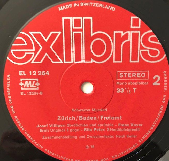 Vinyles: Schweizer Mundart - Zürich – D'occasion à Grüningen par azulmarron 3
