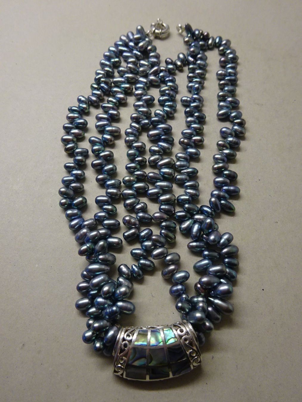 Catenine: Perlen Collier - 925er Silber – Usato da Esslingen venduto da eintagammeer 2