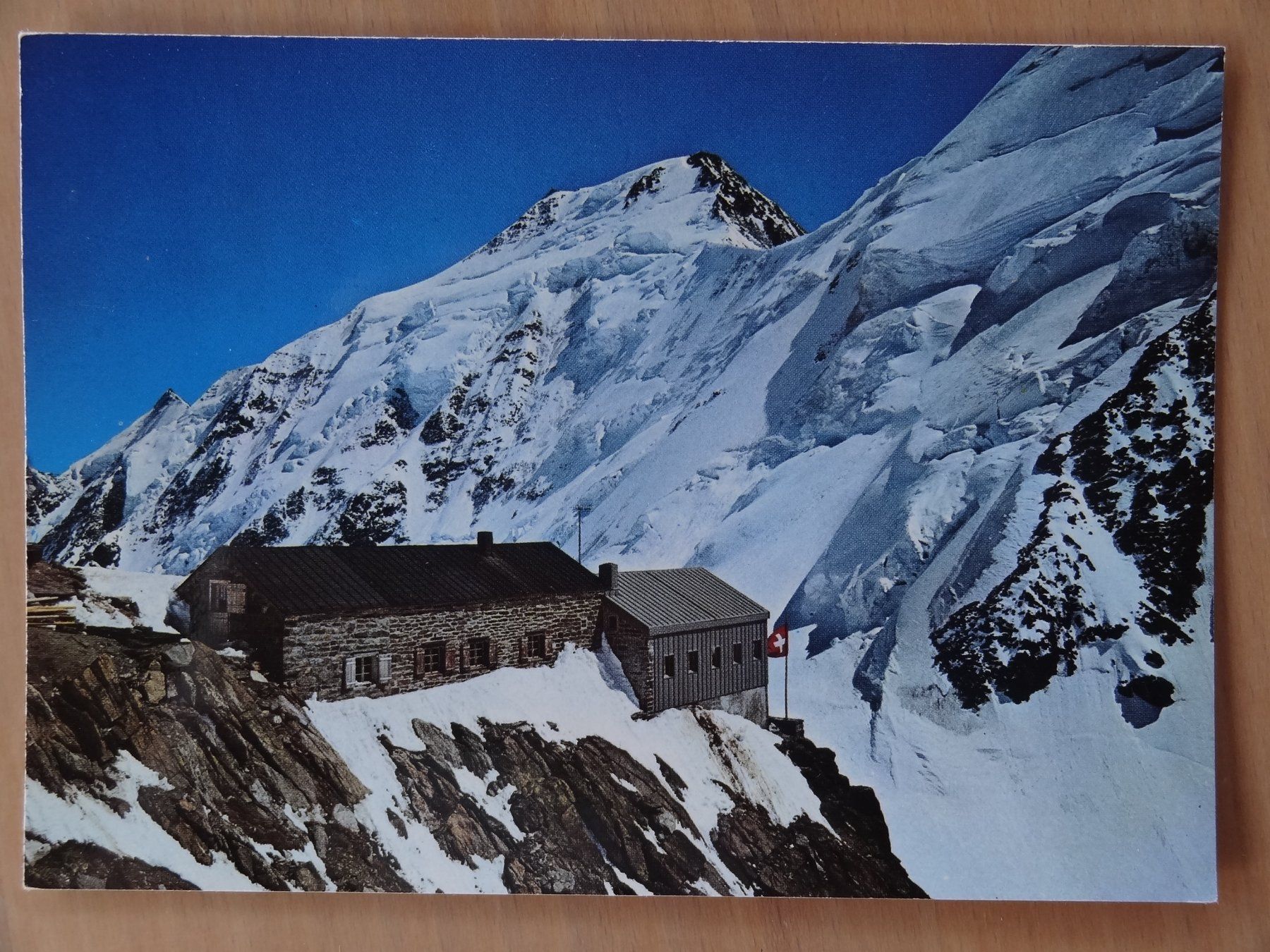 Cartoline postali: Cabane Hollandia-Hütte, Aletschhorn – Usato da St Léonard venduto da Riglin