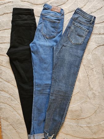3x Skinny Fit high waist Jeans/Gr 38