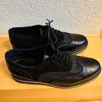 Schwarze Varese Damen Schnürschuhe mit Glitzer - Gr. 38