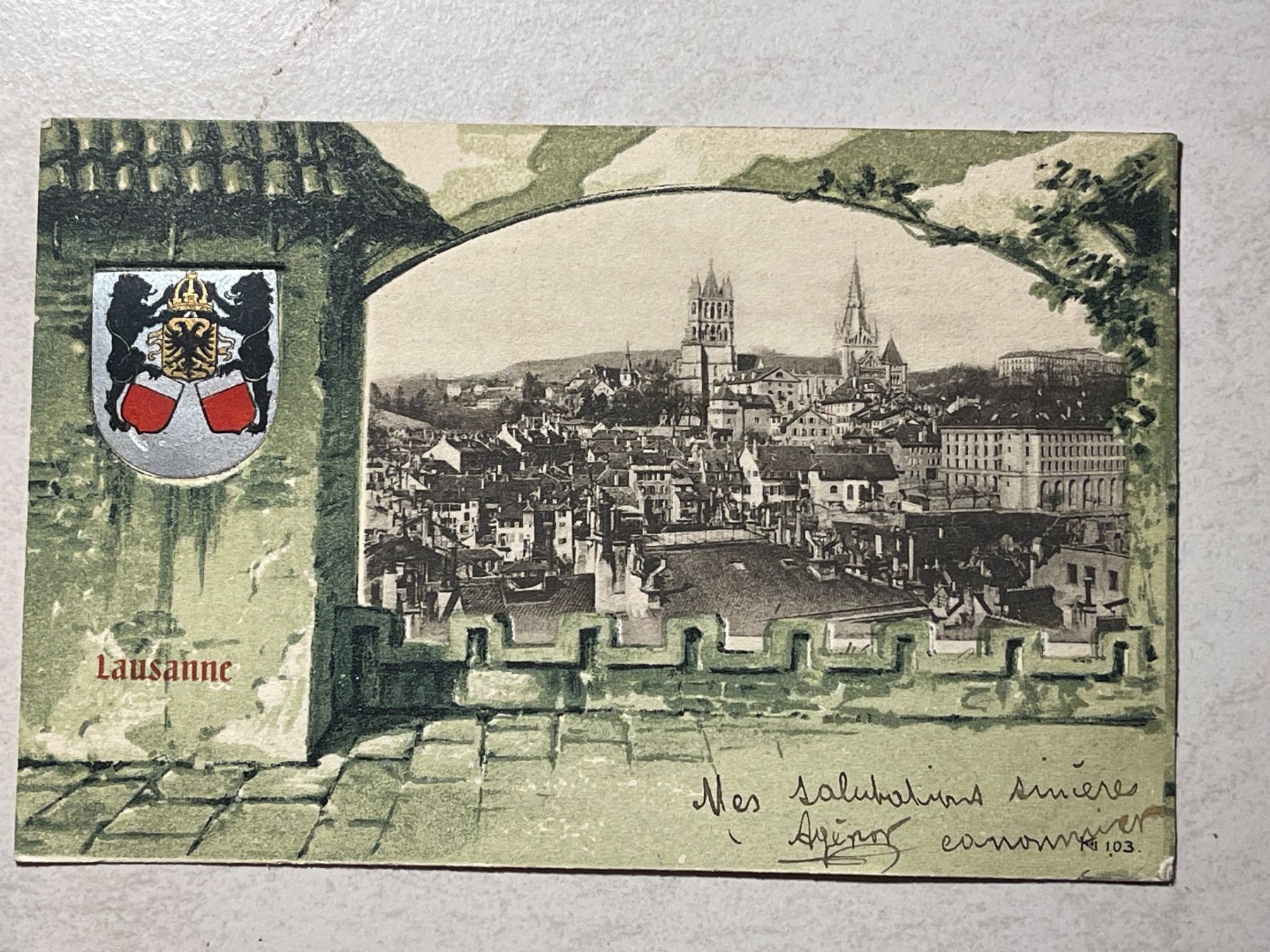 Cartoline postali: Alte Ansichtskarte von Lausanne, Schweiz – Usato da Strengelbach venduto da Aschatan5