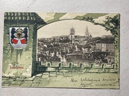 Alte Ansichtskarte von Lausanne, Schweiz