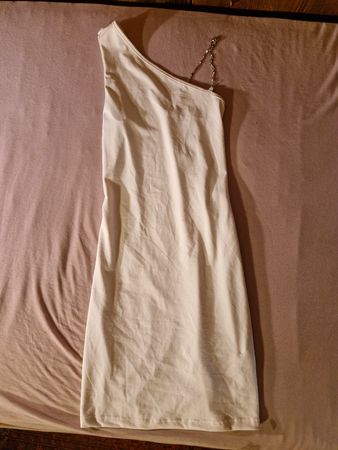 Kleid weiss mit Kette Grösse S 
