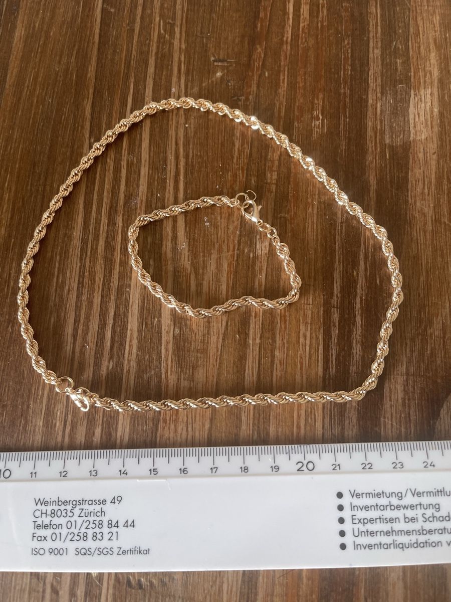 Catenine: Collier/ bracelet  couleurs dorée jaune solide  liquidation – Nuovo (secondo la descrizione) da Kloten venduto da Vermicelles