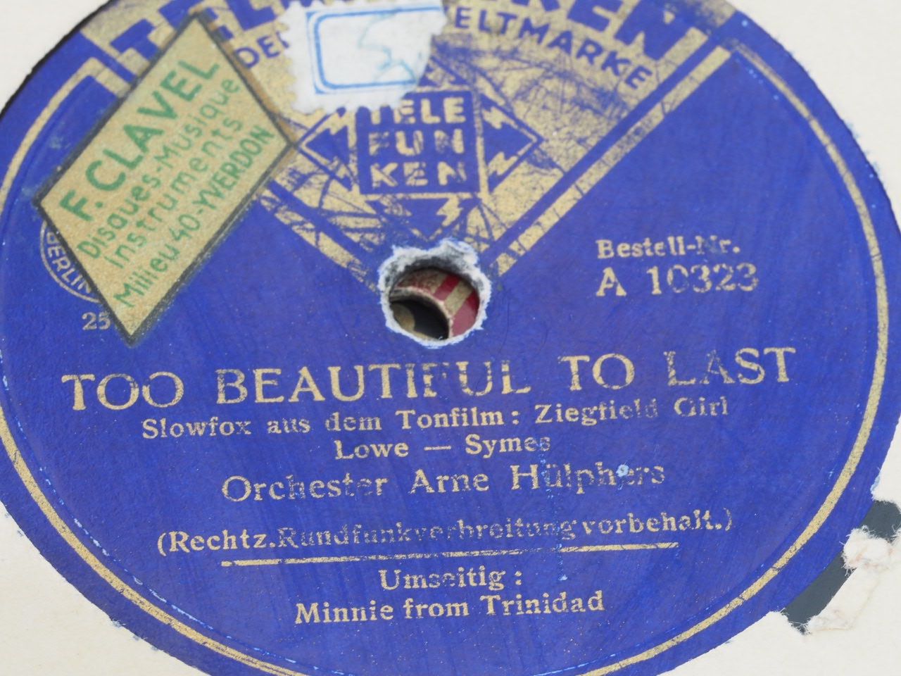 Vinyles: DISQUES 78 TOURS – D'occasion à Lausanne par Leag 1