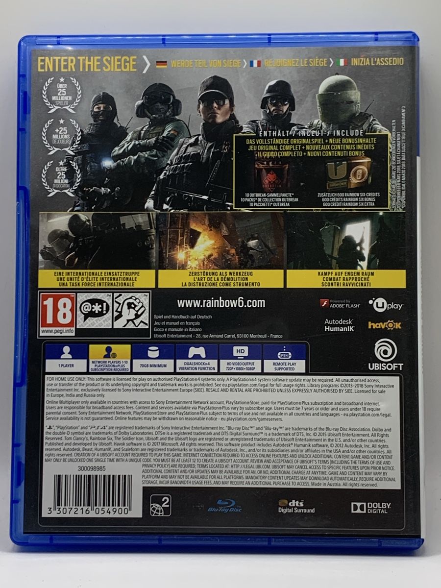 Sony Giochi: PS4 - Tom Clancy's Rainbow Six Siege Advanced Edition – Usato da Ostermundigen venduto da RG-Collector 1