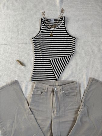 jeans beige H&M, taille 34