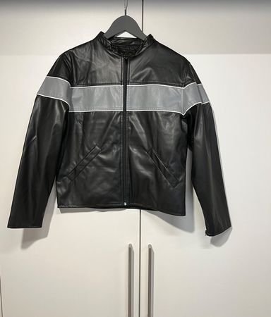 Subdued Vintage Bikerjacke Kunstleder Gr. M schwarz/grau