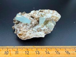 Exceptional Aquamarine with Muscovite on Albite
