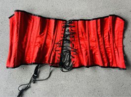 Korsage, rot schwarz, 80 B