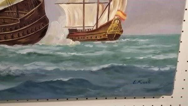 Gemälde: E.Kurti "Segel Regatta" Oelgemälde – Gebraucht aus Zürich von Galerie-Kunst 1