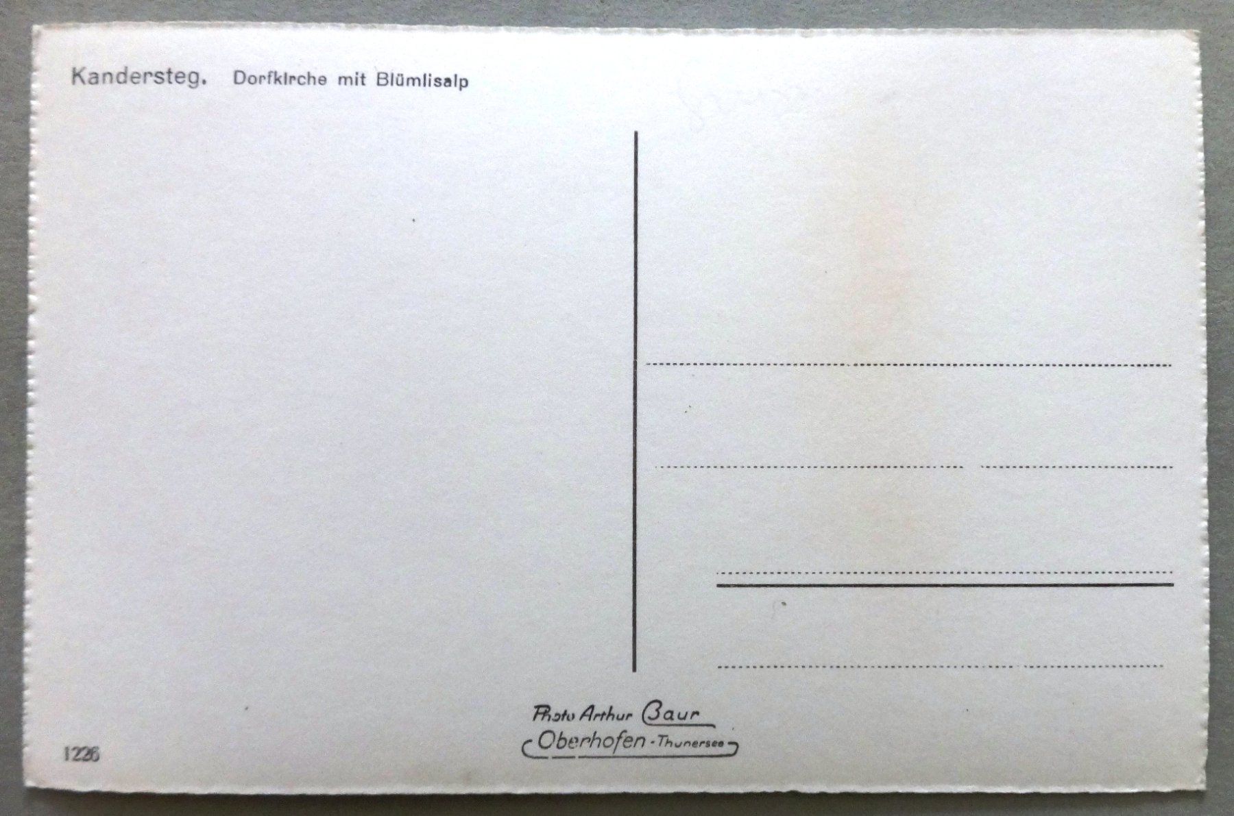 Cartes postales: Kandersteg, Dorfkirche mit Blümlisalp – D'occasion à Fétigny par Billy2miny 1