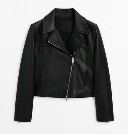 New MASSIMO DUTTI Lederjacke, Bikerjacke, Grösse L