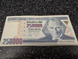 250000 Tuerkische Lira 1999 Sammlerstueck 