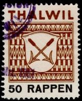 50 Rp. Fiskalmarke von der Gemeinde THALWIL