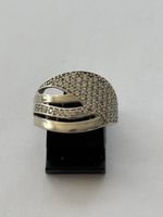 Funkelnder Silberring mit  Steinen 925