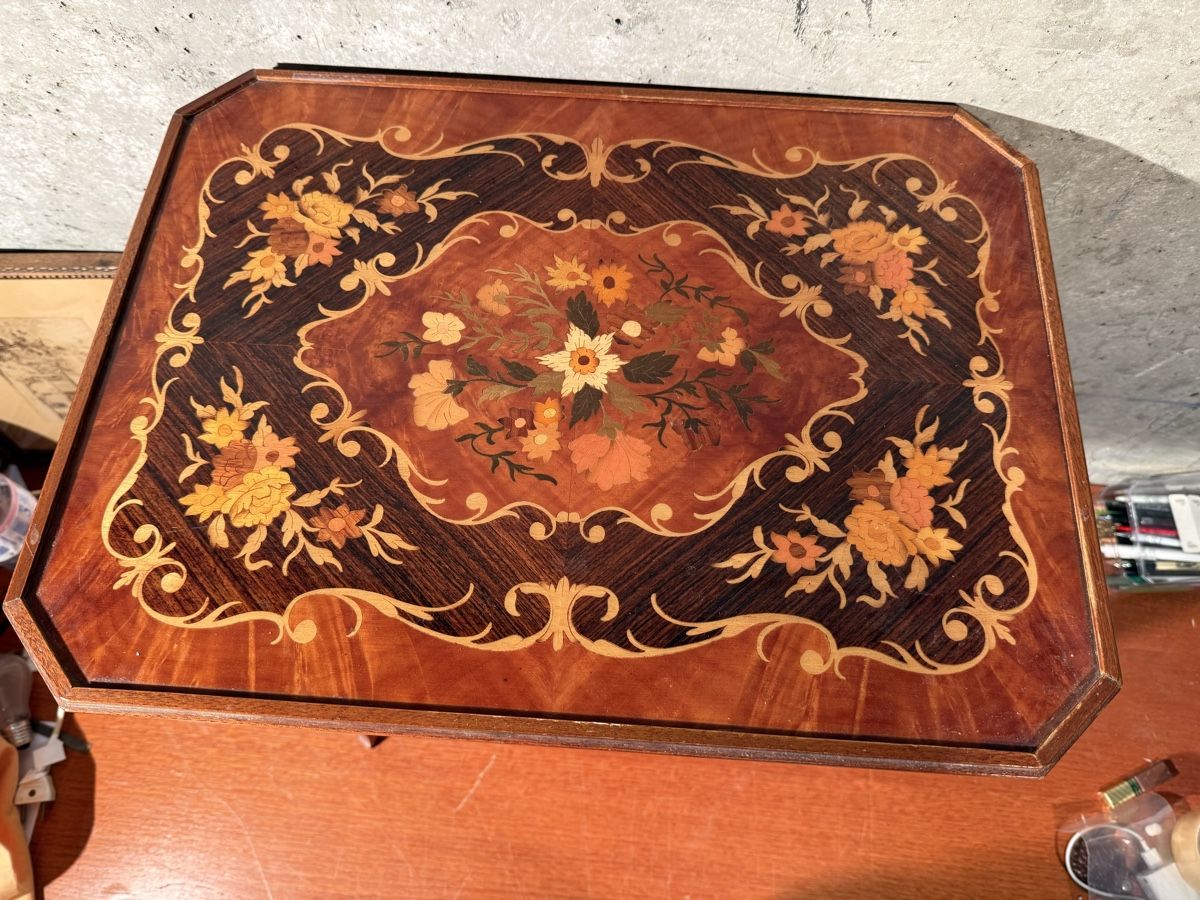 Tische: Table de jeu vintage marqueterie bois – Gebraucht aus Lausanne von artnouveau04 1