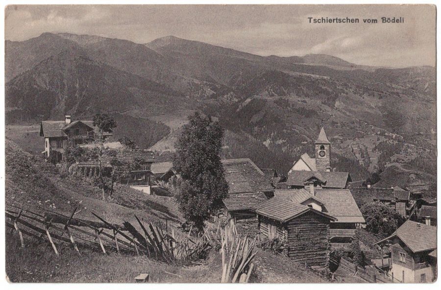 Ansichtskarten: Tschiertschen vom Bödeli, vor 1920 – Gebraucht aus Frauenfeld von POML