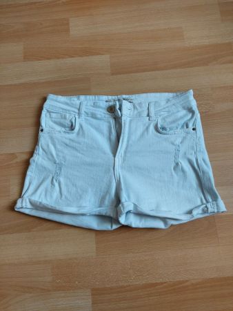 Lässige weisse Jeans-Shorts Gr. 38