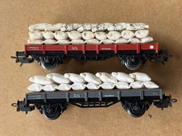 2x Electrotren Güterwagen