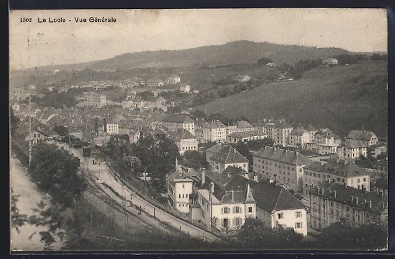 Cartoline postali: AK Le Locle, Vue Générale, 1913 – Usato da Berlin venduto da bartko-reher