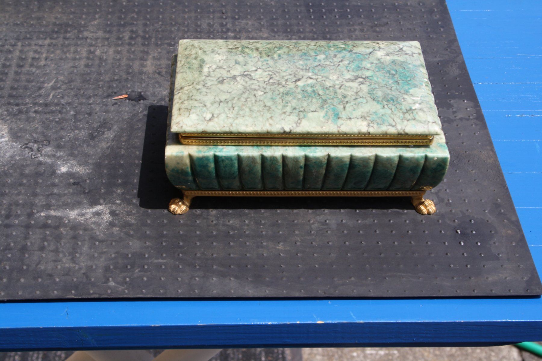 Coffrets à bijoux: SCHATULLE BOX STEIN ODER KUNSSTEIN MASSIV – D'occasion à Wauwil par Pneuedy 2