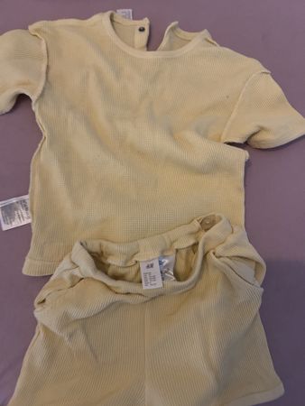 Sommer Set H+M Baby 92 Gelb 
