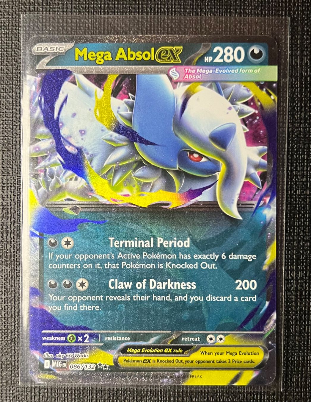 Pokémon Carte collezionabili: Pokemon Mega Absol ex 086/132 Mega Evolution EN – Usato da Appenzell venduto da RMBricks